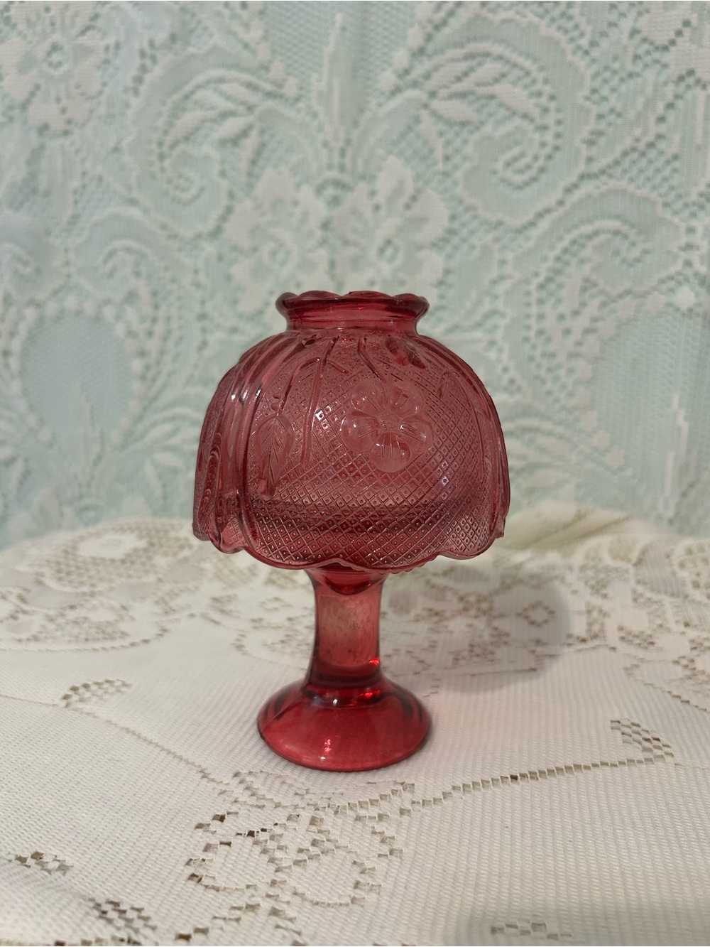 Cranberry red fairy lamp